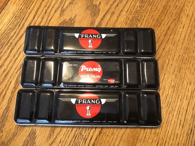 De colección Acuarela Latas Prang One con cepillo original usado