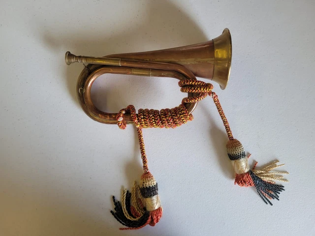 Vintage Boy Scout Brass Collectable Bugle Attack War Command Signal Horn 10.2"