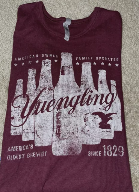 Mens Long Sleeve Yuengling Crewneck Thermal Size Medium EUC