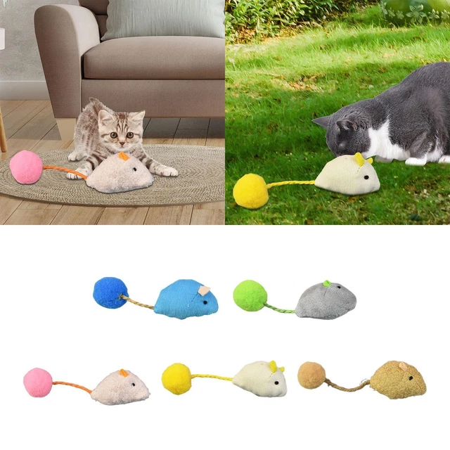 Jouet interactif pour chat de souris, jouet de souris en peluche pour chat,