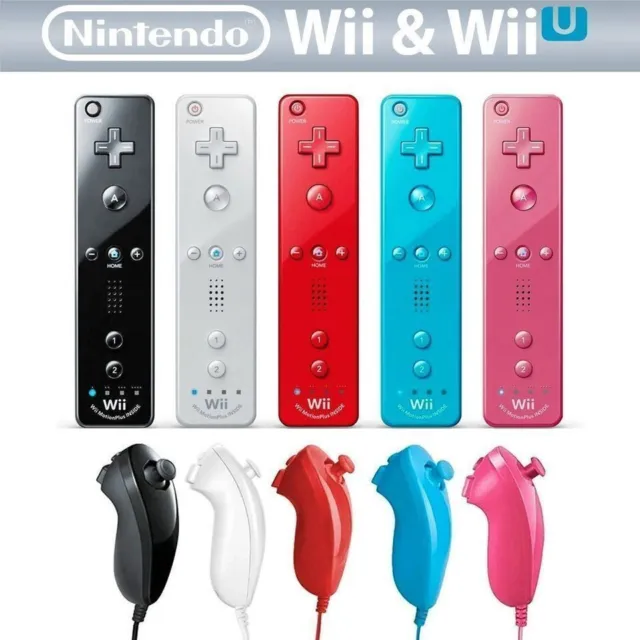Nintendo Wii Original 2 in 1 Remote Motion Plus Controller & Nunchuk Mario,Zelda