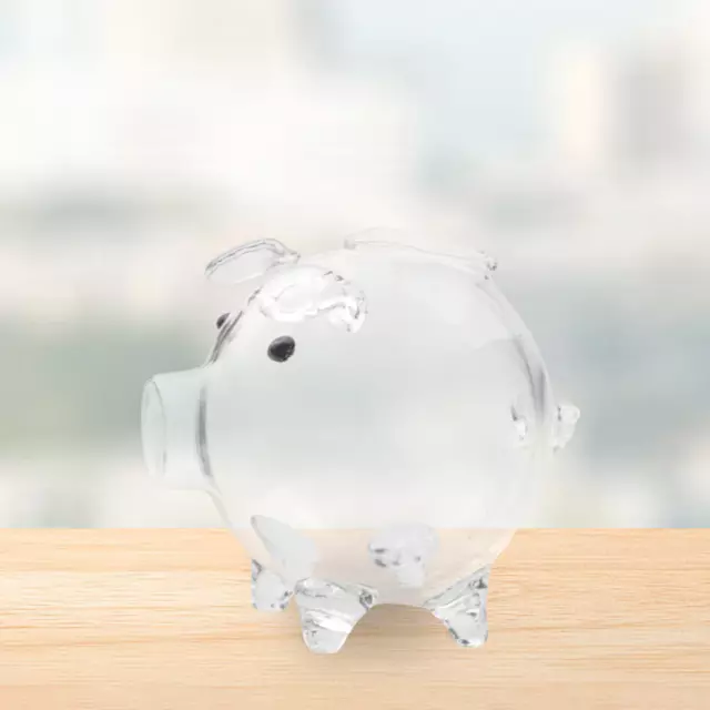 Glass Piggy Bank Lovely Money Saving Box for Christmas Birthday Savings Cash