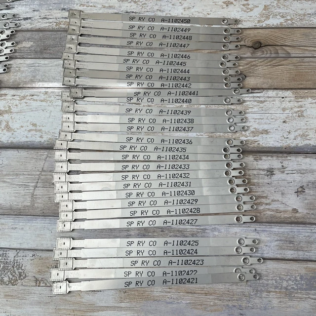 VTG Southern Pacific Railroad 66 Metal Boxcar Seals 2421 - 2490 *MISSING 4 PCS