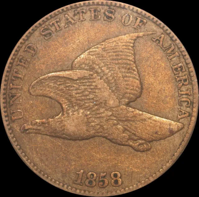 1858/7 Snow 7 Overdate Flying Eagle Cent NGC XF 40 Challenging Variety