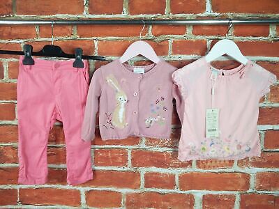 Baby Girls Bundle Age 6-9 Months Next H&M Monsoon Cardigan T-Shirt Trousers 74Cm