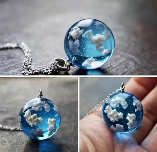 Himmel Wolke Halskette Himmelskette Auto Rückspiegel Anhänger Unisex Sky Schmuck