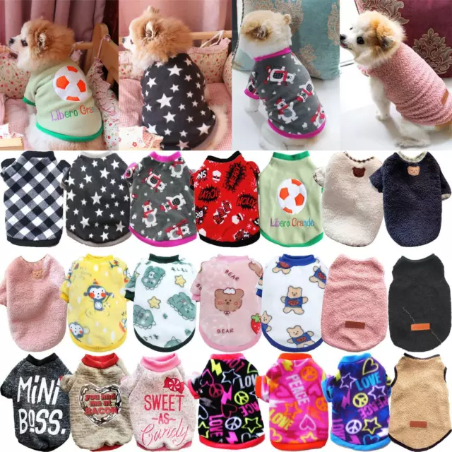 Pet Dog Vest Hoodie Sweater Jumper Coat Warm Dogs Clothes Puppy Apparel Jacket G