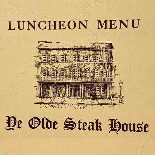 1960S YE OLDE Steak House Restaurant Luncheon Menu Windsor Ontario