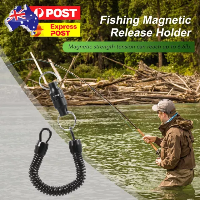 2PCS NET Release Holder Keeper Landing Net Connector with Coiled
