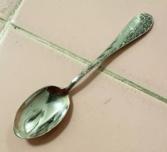 Vintage Sterling Silver Souvenir Spoon Pikes Peak Colorado Cog Railway Tammen