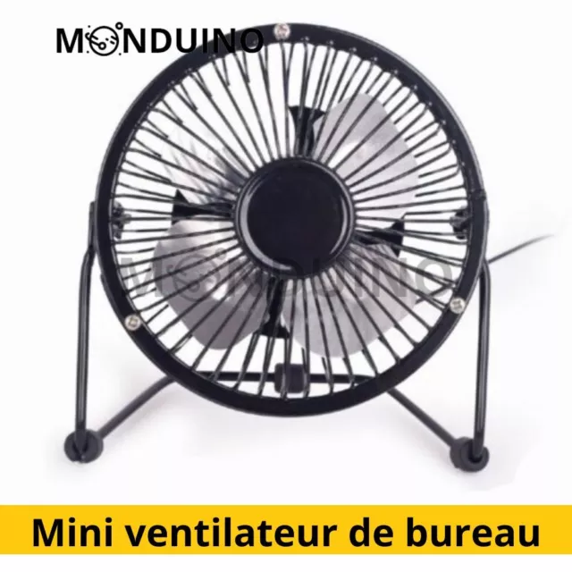 Mini VENTILATEUR DE BUREAU 13 CM ALIMENTATION PRISE USB