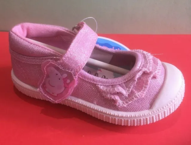 Pompa ""Hale"" tela PEPPA PIG carina rosa UK taglie 6, 7 e 9 (neonato/bambino) *NUOVA*