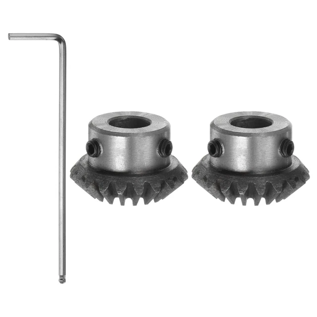 2pcs Bevel Gear 1.5M 20 Teeth 10mm Shaft Hole Tapered Bevel Pinion Gear