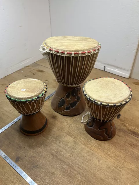 N.1 instrument Africain , lot de 3 percussion musique petits tamtam