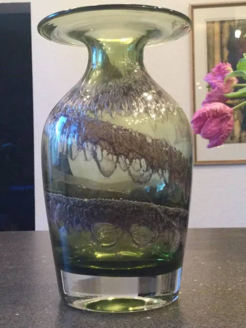 Schott Zwiesel Vase Glasvase Heinrich Löffelhardt 60er Jahre Höhe 24 cm selten