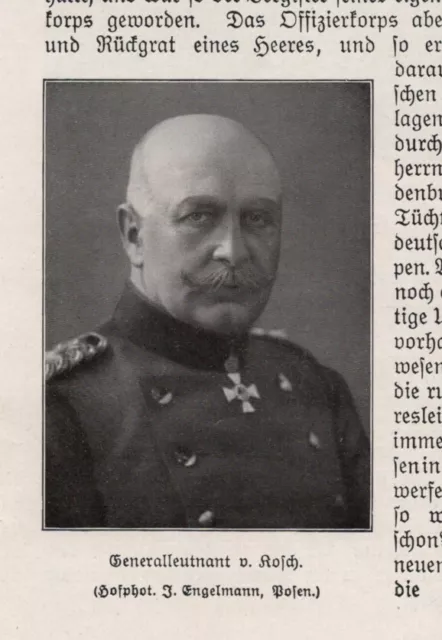 Generalleutnant De Kosch Original Bilddokument De 1918 WW1