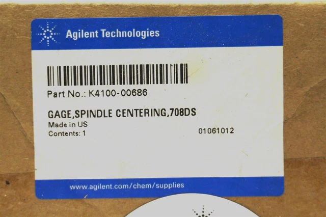 AGILENT TECHNOLOGIES GAGE, Spindle Centering 708DS K4100-00686 Unused ...