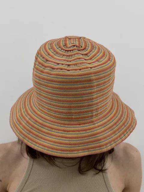 Le Bon Marche Paris Summer Raffia Bucket Hat Womens Multicolor 3