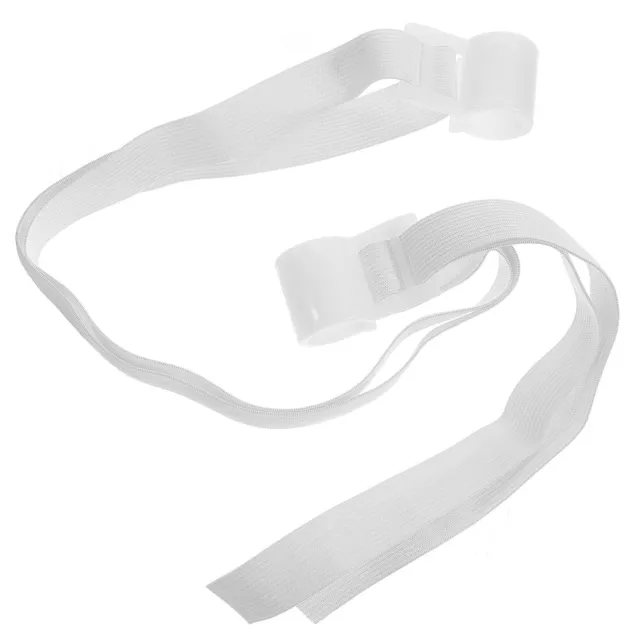 2 piezas Riel de cama de plástico blanco atado cinturón ajustable cuna bebé niño