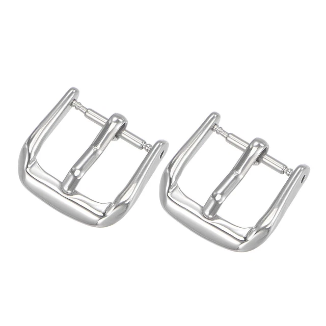 Orologio Cinturino Fibbia,Acciaio 316 Acciaio Lucido,Argento per 12mm 2pz