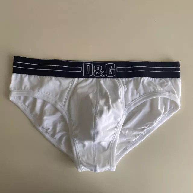 Dolce & Gabbana Men’s Briefs Cotton White Underwear Size S