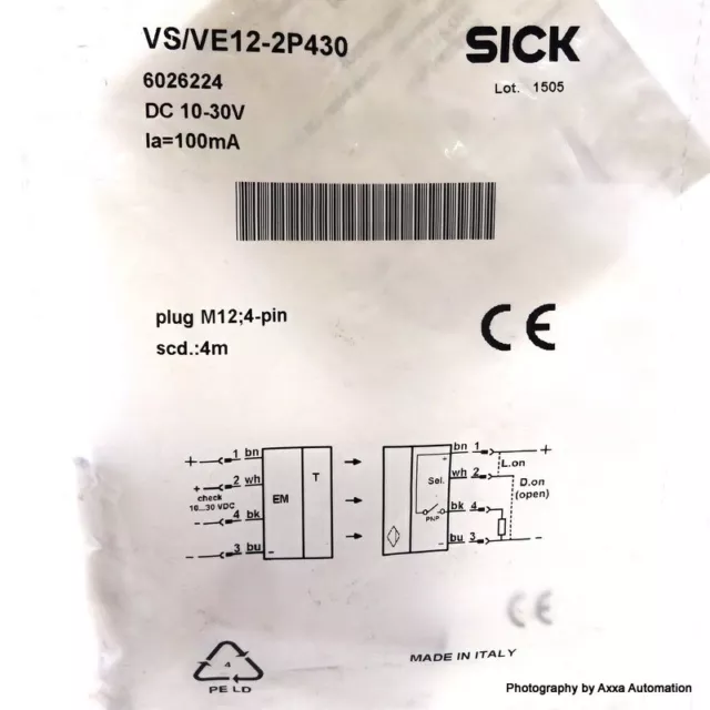 Photoelectric Sensor VS/VE12-2P430 Sick 6026224