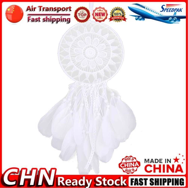 Dentelle blanche fleur Dreamcatcher Wind Chimes Style indien plume pendentif Dre