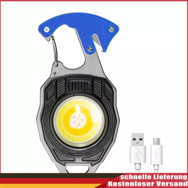 3 Gears Key Lights Portable Cob Work Lights Waterproof for Traveling (Blue)