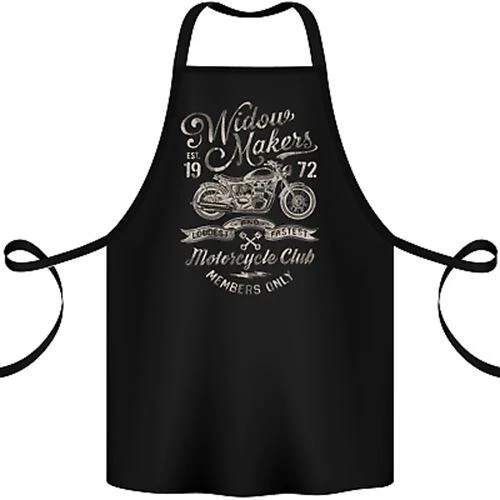Widowmakers Motorcycle Motorbike Biker Cotton Apron 100% Organic
