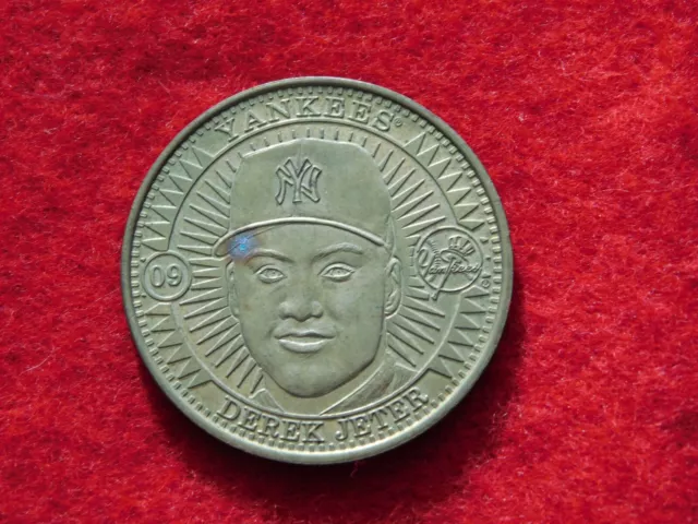 Vintage 1998 Mlb Baseball Ny Yankee Derek Jeter Mint Collection Brass Coin
