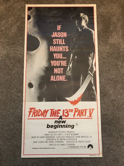 FRIDAY THE 13TH PART V A New Beginning Australian Daybill 1985 Poster ...