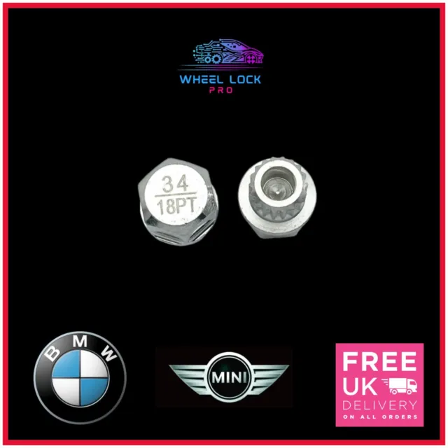 BMW MINI Locking Wheel Nut Key ABC 34 / 18 Spline Ribs