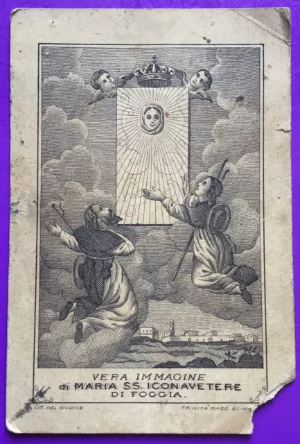 Santino Holy Card, Vera Immagine Di Maria Ss. Iconavetere -Rif. 9330