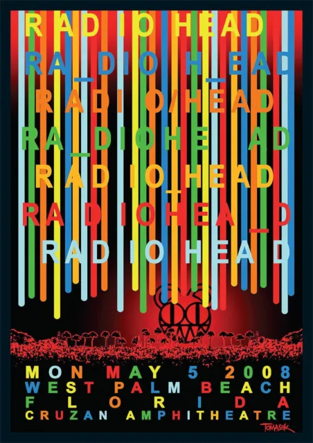Radiohead Palm Beach 2008 Repro Tour POSTER
