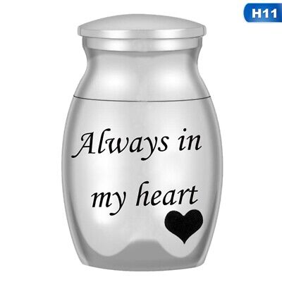 "Siempre en mi corazón" frasco de cremación conmemorativo urna Hold Ashes para mantener cenizas ^)