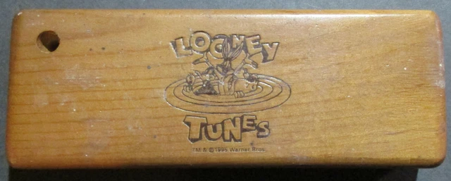 1995-1996 Looney Tunes Tweety Bird Silver w/Gold Trim Pen and Wood Box S1