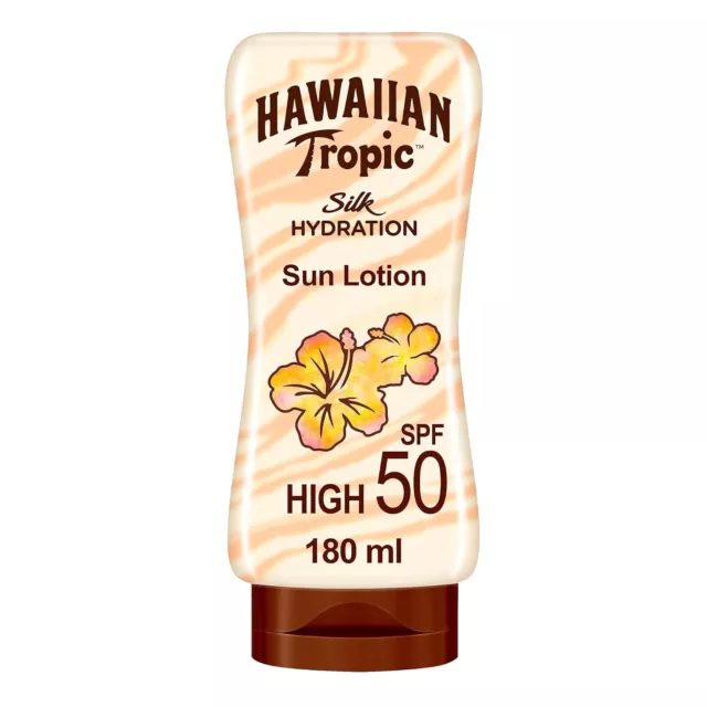 Hawaiian Tropic Silk Hydration Protective Sun Lotion Sun Cream SPF 50 180 ml
