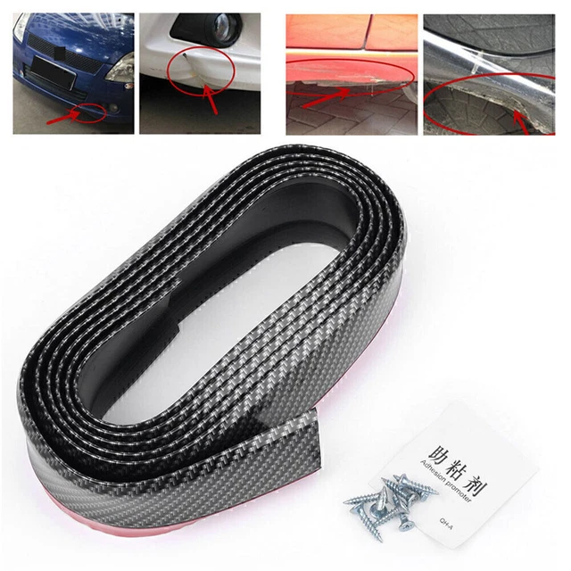 Car Auto Lower Lip Protective Strip Bumper Skirt Guard Rubber Anti-Scratch 2.5M