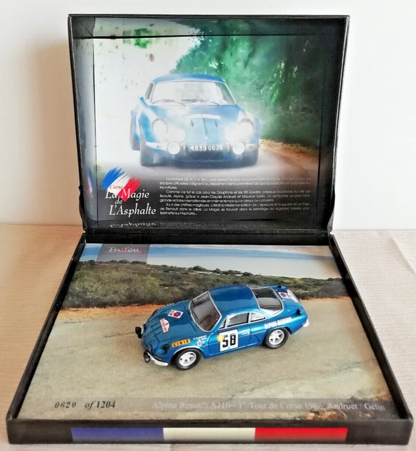 Miniature HECO MODELES 1/43 – Renault Alpine A110 Tour De Corse 1972 (bleue, Limitée 100ex)