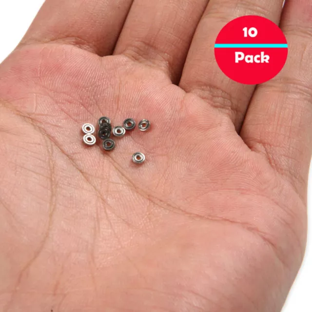 10pcs 681ZZ Miniature Mini Ball Bearings Metal Open Micro Bearing 1x3x1mm3CYXYI