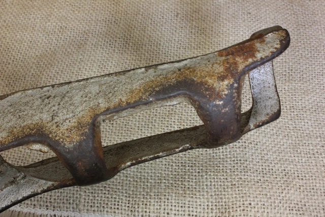 Old 1" Flag Pole Bracket Banner Support Star Vintage Iron Silver Paint Rustic 8