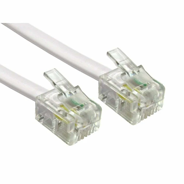 RJ11 to RJ11 Cable ADSL Router Telephone Lead For BT SKY Broadband Phone Lot