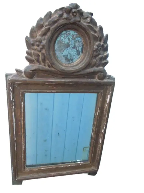 Miroir  trumeau bois sculpté style Louis XVI d'époque 19ème
