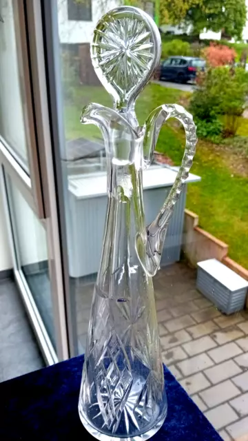sehr große Glas Karaffe - ANTIK - edel und dekorativ - Höhe 42 cm