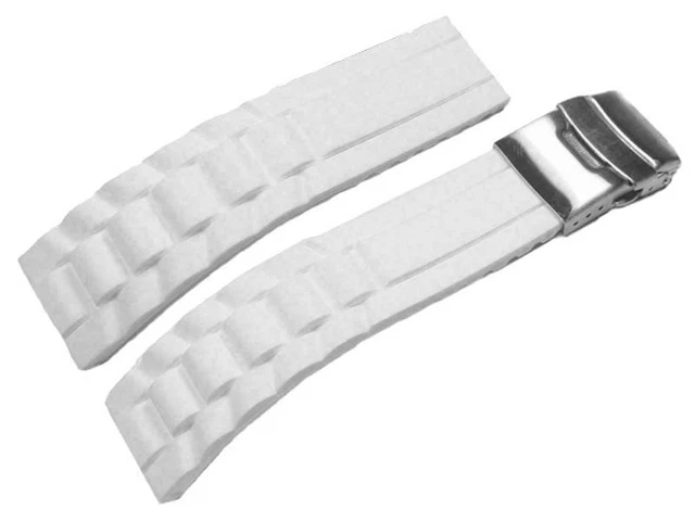 Bracelet De Montre En Silicone Modèle Vague - Noir - Tailles 16 à 24 Mm - Neuf Avec étiquettes