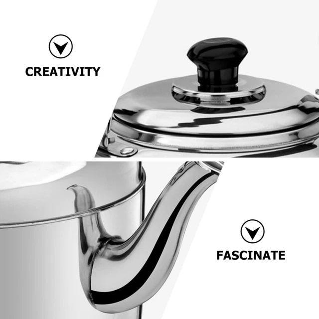 Whistling Tea Pot Stainless Steel Kettle Vintage Teapot Coffee Pot 3