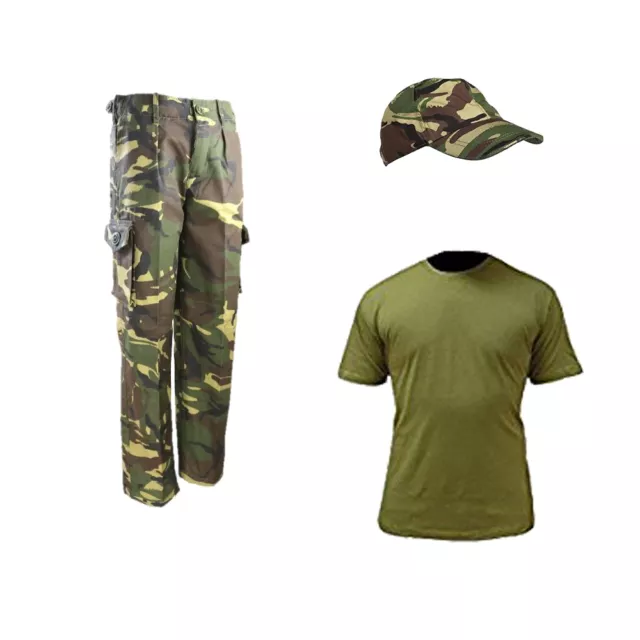 Bambini Confezione B Militare Outdoor Vestirsi T-Shirt Pantaloni Tappo Dpm &