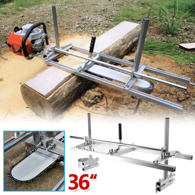 14" to 36" Portable Chainsaw Mill Lumber Milling Planking Guide Bar Heavy Duty