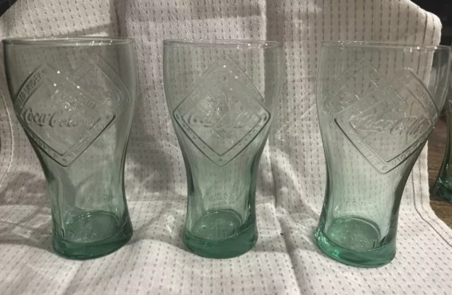 McDonalds - Coca Coca green glasses 1916 Edition - 3 GLASSES AVAILABLE