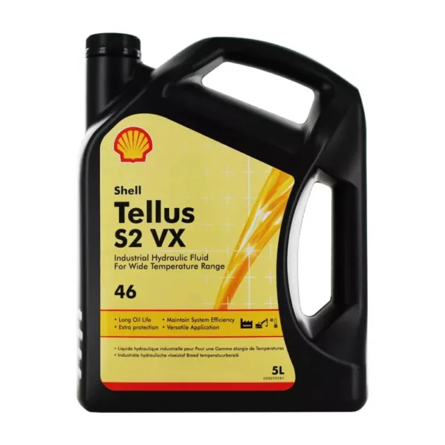 Shell Tellus 46 Hydraulic Oil ISO VG 46 DIN 51524 Premium Quality 5 Litre 5L